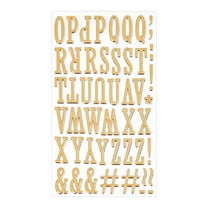 Darzheoy 3D English Letter Bubble Stickers, Gold Foil Alphabet Decals for DIY Journal Christmas Stockings, Holiday Craft