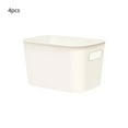 thumbnail image 1 of Darzheoy 4 Pieces Small Storage Bins, Plastic Storage Basket Organizing Container Stackable Box with Handle for Shelves Desktop Playroom Office, 1 of 7