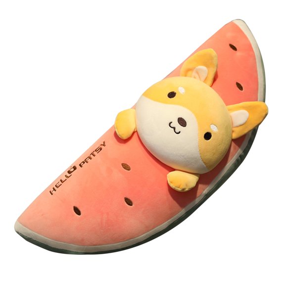 Darzheoy 43" Watermelon Plush Pillow, Hugging Stuffed Fruit Plush Toy Gifts for Kids Birthday Gift Holiday Watermelon Ornaments Stuffed Girls