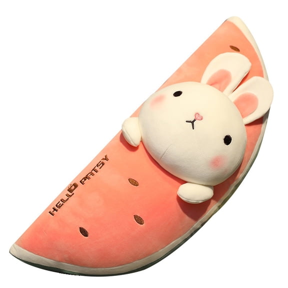 Darzheoy 43" Watermelon Plush Pillow, Hugging Stuffed Fruit Plush Toy Gifts for Kids Birthday Gift Holiday Watermelon Ornaments Stuffed Girls