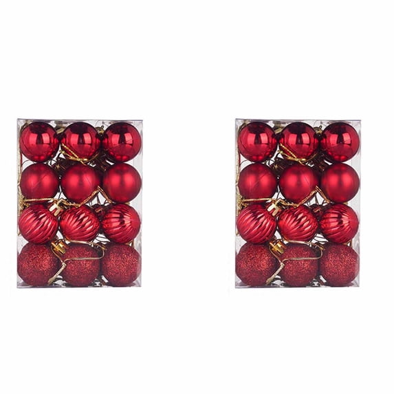 Darzheoy 48Pcs Christmas Ball Ornaments Shatterproof Christmas Ornaments Set Decorations for Xmas Tree Balls Hanging Ball for Holiday Wedding Party Decoration 30mm