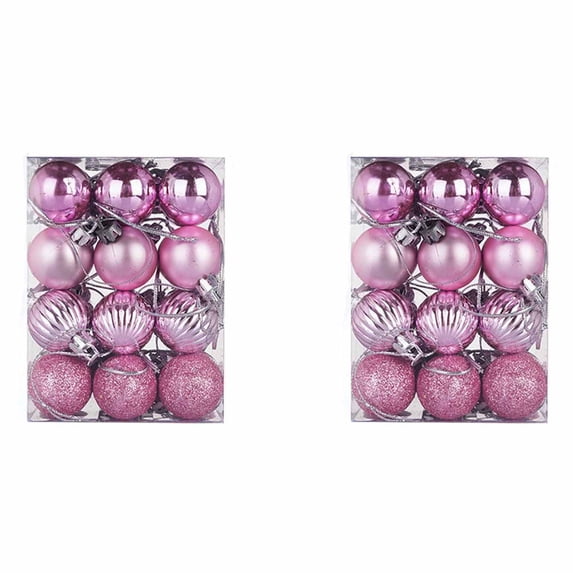 Darzheoy 48Pcs Christmas Ball Ornaments Shatterproof Christmas Ornaments Set Decorations for Xmas Tree Balls Hanging Ball for Holiday Wedding Party Decoration 30mm