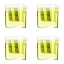Darzheoy 4pcs Pencil Sharpeners, Manual Pencil Sharpener with Lid, Handheld Pencil Sharpener, Double Holes Pencil Sharpener for Office