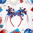 thumbnail image 1 of Darzheoy 4th of July Hair Headband, Patriotic Red, White, Blue Fabric Hair Accessories, Adult Party Decoration, Patriotic Headband, Festive Headwear for 4th of July, Home, Outdoor Celebration, 1 of 6