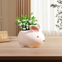 Darzheoy 5 Inch Animal Planter, Cartoon Shaped Ceramic Pots Small Flower Pot Plant Container for for Office Home Desktop Indoor/Outdoor Decor (Plants Not Included)