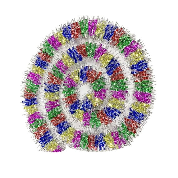 Darzheoy 6.6FT Christmas Multicolored Ribbon Decorations Lace Colorful Ornaments for Tree Handrails Wall Fireplace Holiday Room Decor