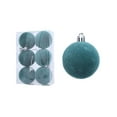 thumbnail image 1 of Darzheoy 6 Pcs Velvet Flocked Christmas Balls, 2.4 Inch Christmas Tree Ornaments Set, Xmas Hanging Decor for Indoor Holiday Displays, 1 of 7