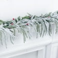 thumbnail image 1 of Darzheoy 6FT Flocked Christmas Garland with Simulated Rattan Needles Berries and Strips for Festive Home Decoration Tree and Mantle, 1 of 6