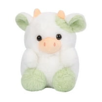 Gallickan 7.9" Cow Stuffed Animal Soft Plush Toy, Sensory Comfort Plush Throw Pillow Toy, Kawaii Plushies Hugging Toy Gifts for Kids & Adults - Green