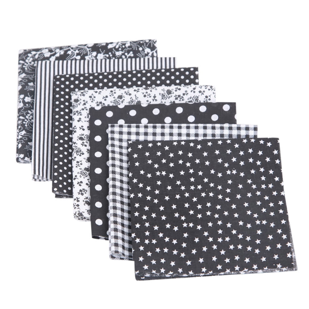 Darzheoy 7Pcs 10" x 10" Cotton Fabric DIY Making Supplies Quilting Patchwork Fabric Fat Quarter Bundles DIY for Quilting Patchwork Cushions Cotton Fabric for Patchwork
