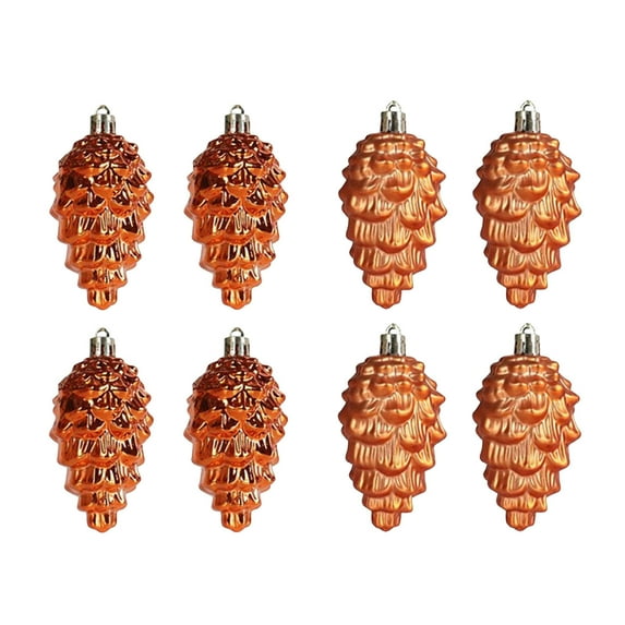 Darzheoy 8Pcs Christmas Pinecone Ornaments, Fall Hanging Pine Cone Ornaments, Pinecone Christmas Ornament for Xmas Tree DIY Crafts Fall Thanksgiving Day Decoration