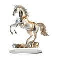 thumbnail image 1 of Darzheoy Acrylic Figurine Horse Design with Stand Base for Living Room Bedroom Office Desk Tabletop Decoration Modern Home Office Decor Gift Idea, 1 of 6