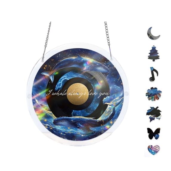 Darzheoy Acrylic Puzzle Pendant, Window Hanging Sunshade, Stained Glass ...