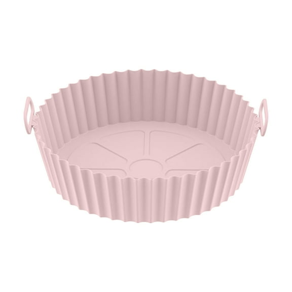 Elainilye Air Fryer Silicone Pad, 7.5" Reusable Air Fryer Silicone Pot Pad Bowl for 3 to 5 qt - Air fryer Silicone Liner Replacement - Pink