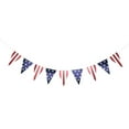 thumbnail image 1 of Darzheoy American Stars and Stripes Flag Bunting Garland USA Triangle Banner Patriotic Party Decoration for Fourth of July Independence Memorial Day Party Supplies, 1 of 5