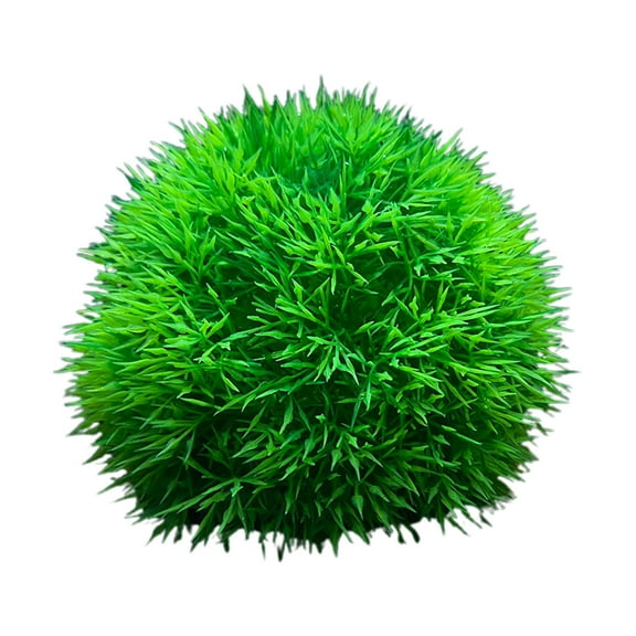 Darzheoy Artificial Aquarium Green Water Plants Grass Ball, Fish Tank Aquarium Decorations, Plastic Artificial Aquatic Grass Flower Ball Grass Pile Grass Ball