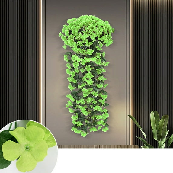 Darzheoy Artificial Fake Wisteria, 34 Inch Artificial Flowers Vines Rattan Hanging Garland Silk Flowers String, Home Party Wedding Decor, Indoor Outdoor Spring Summer Decoration, E