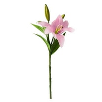 Darzheoy Artificial Lily Flowers Full Bloom Fake Latex Real Touch Artificial Flower Bouquets with 3 Heads Wedding Party Home Decor Mother's Day Gifts for Her