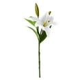 thumbnail image 1 of Darzheoy Artificial Lily Flowers Full Bloom Fake Latex Real Touch Artificial Flower Bouquets with 3 Heads Wedding Party Home Decor Mother's Day Gifts for Her, 1 of 5