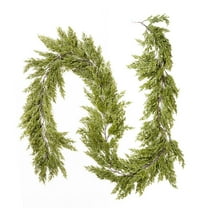 Darzheoy Artificial Norfolk Pine Garlands, Artificial Winter Pine Garland, Green Artificial Greenery Garland for Table, Mantle, Wall, Indoor, Outdoor Christmas Decorations (5.9 ft)