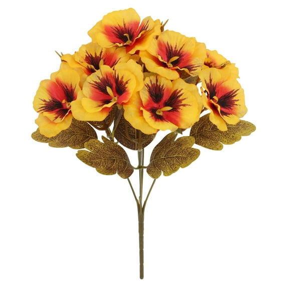 Darzheoy Artificial Pansy Flowers Faux Plastic Outdoor UV Resistant Silk Flowers for Window Box Porch Home Garden Wedding Farmhouse Decor