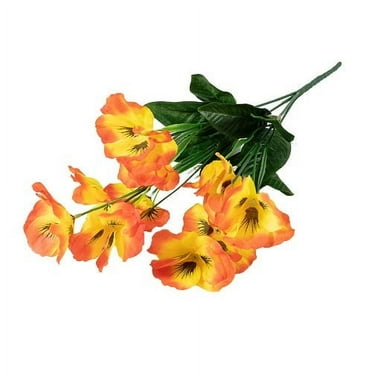 Darzheoy Artificial Pansy Flowers, Outdoor Flowers Plants for Spring Home Decoration, Faux Silk Pansy Wildflower UV Resistant, Outside Front Door Porch Patio Balcony Yard Decor