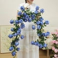 thumbnail image 1 of Darzheoy Artificial Rose Vine Decoration 71 Inch Blue Silk Flowers Rattan Garland for Home Wedding Party Decor Wall Hanging Craft Projects, 1 of 6