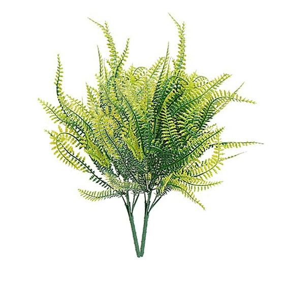 Darzheoy Artificial Shrubs, Persian Fern Leaves Plastic Plants Greenery Grass Simulation Fake Bushes Outdoor Indoor Home Garden Verandah Table Centerpieces Arrangements Decoration 2pcs
