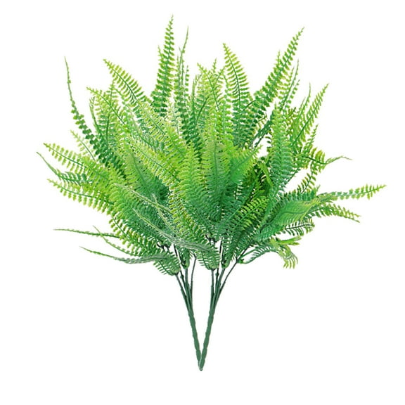 Darzheoy Artificial Shrubs, Persian Fern Leaves Plastic Plants Greenery Grass Simulation Fake Bushes Outdoor Indoor Home Garden Verandah Table Centerpieces Arrangements Decoration 2pcs