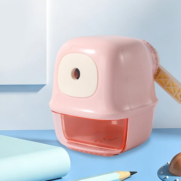 Darzheoy Auto Feed Pencil Sharpener, Hand Crank Operation, Alloy Steel Cutter, Multi Shape Compatible, Large Shavings Box for Kids School Daily Use