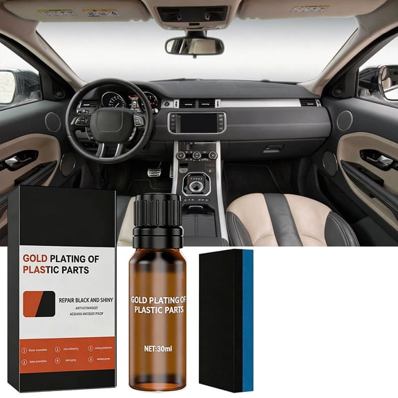 Darzheoy Auto Plastic Coating, Car Interior Crystal Coating Cleaner & Polish with Sponge, Trim Protector for Dashboard, Trim, Home, Garage, 2026 New Formula Coating