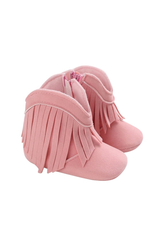 Baby Boy Girl Cozy Fleece Bootie Newborn Stay On Slipper Winter Warm Non-Slip Crib Shoes for 1-2