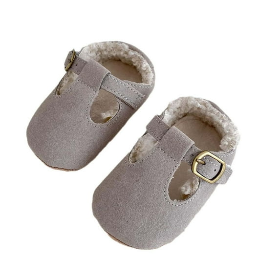 Darzheoy Baby Boys Girls Shoes Leather Soft Rubber Sole Sneakers Non-Slip Toddler Ankle Boots Infant Walking Shoes Moccasins 5-18 Months