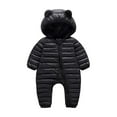 thumbnail image 1 of Darzheoy Baby Infant Rompers Newborn Loose Hoodie Down Jackets Jumpsuits Fall Winter Long Sleeve Comfortable Solid Color Climbing Pajamas Clothes ,Size 0-12 Months, 1 of 3