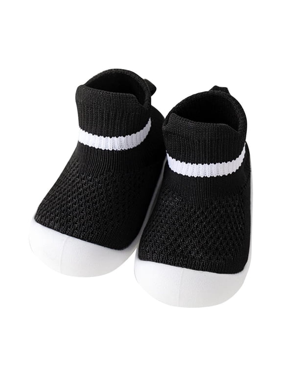 Baby Shoes Baby Sock Shoes Baby Walking Shoes Infant Non-Slip Breathable Slippers with Soft Rubber Sole Baby Boys Girls Slip On Sneakers for 6M-3Y