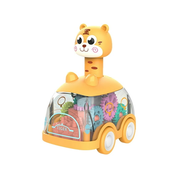 Darzheoy Baby Toy Cars Press and Go Car for Toddlers, Light Up Toys Birthday Gifts for Kids Boys Girls, Giraffe & Tiger