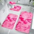 thumbnail image 1 of Darzheoy Bathroom Rug Set 4 Piece, Shaggy Bath Mat Set, Soft Absorbent Plush Microfiber Bathroom Rugs, Non Slip Bath Rugs Tie Dye, Machine Washable, 1 of 7