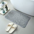 thumbnail image 1 of Darzheoy Bathroom Rugs, 24" x 16", Thickened Coral Velvet Cobblestone Entrance Carpet, Water Absorbent Bath Mats for Bathroom, Ultra Soft and Non-Slip Bathroom Rugs (Gray), 1 of 2