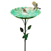 Darzheoy Bird Baths for Outdoors, Garden Bird Bath & Bird Feeders Freestanding Flower Shaped Bird Feeders With Metal Stake, Vintage Bird Bath for Outdoor