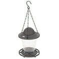 thumbnail image 1 of Darzheoy Bird Feeders for Outdoors, Retractable Hanging Squirrel Proof Wild Bird Feeders for Garden Yard Outdoor Decoration, Round Roof Design for Sun-Proof and Rainproof, Dark Gray, 1 of 4