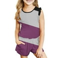 thumbnail image 1 of Darzheoy Boys And Girls Outfits Tank Top And Shorts Clothes Loose Patchwork Color Elastic Waist Sleeveless Tank Top Sets ,Size 3-13 Years, 1 of 8