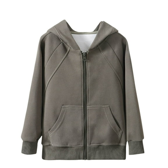 Darzheoy Boys And Girls Sweatshirt Knitted Hoodie Pockets Jackets Solid Color Hoodless Fall Winter Loose Tops Coats ,Size 3-8 Years