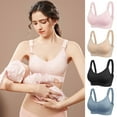 thumbnail image 1 of Darzheoy Bras for Women No Underwire Ladies Comfortable Breathable No Steel Ring Front Buckle Breastfeeding Bra Ladies Underwear Strapless Bra 34/75CD, 1 of 9