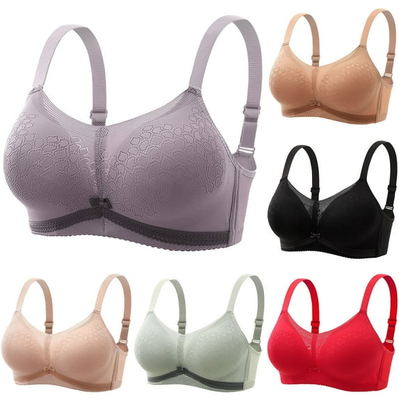 Darzheoy Bras for Women No Underwire Casual Gathered Shaping Cup Mesh Underwire Bra Everyday Bras 36/80