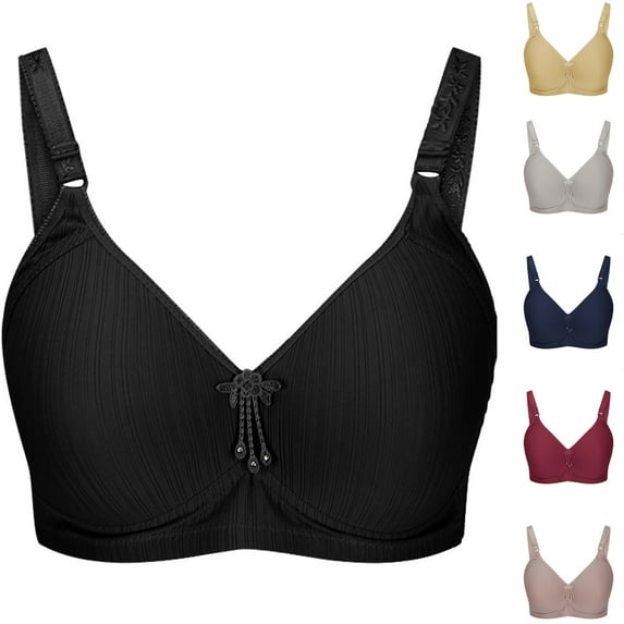Darzheoy Bras for Women No Underwire Ladies Adjustable Bras Glossy Comfortable Breathable Bra Underwear Bras Womens Sports Bras 46/105BC