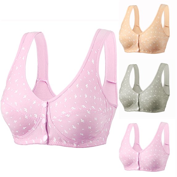 Darzheoy Bras for Women No Underwire Ladies Front Closure Bras Comfortable Breathable Bra Underwear Bras M(38)