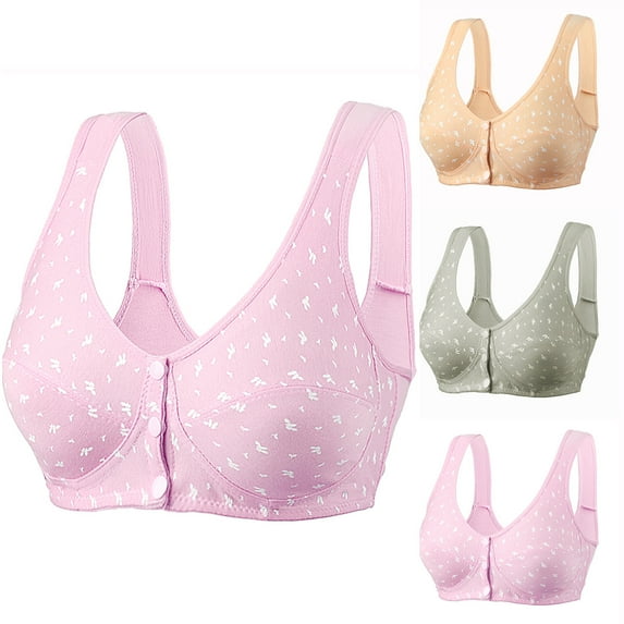 Darzheoy Bras for Women No Underwire Ladies Front Closure Bras Comfortable Breathable Bra Underwear Bras S(36)