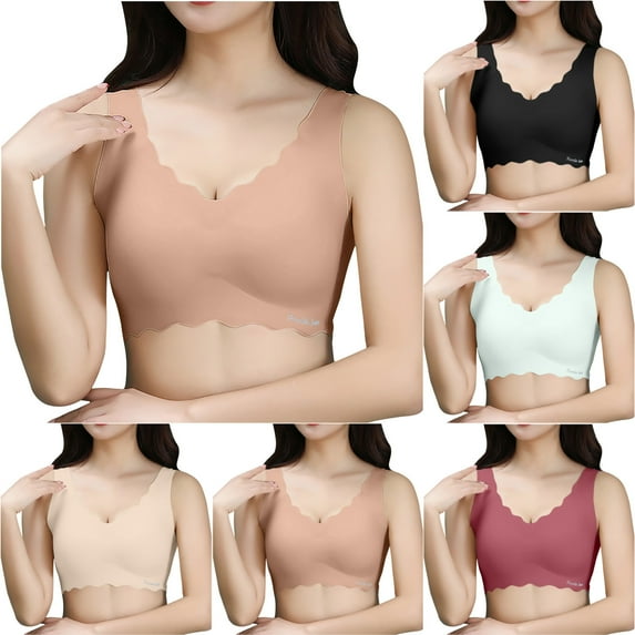 Darzheoy Bras for Women No Underwire Women Fashion Sports Bra Wire Free Bra Everyday Underwear Bras 32/70ABC