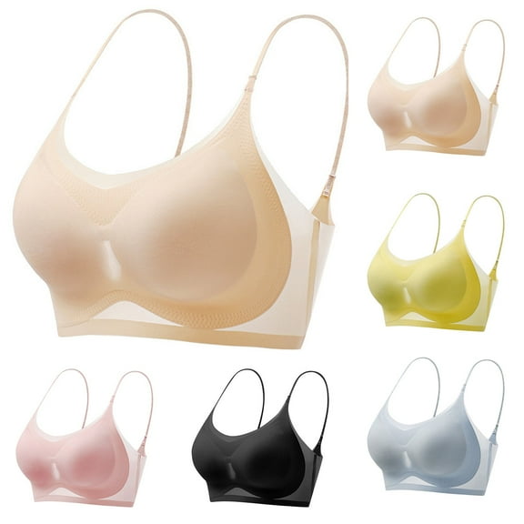 Darzheoy Bras for Women No Underwire Women Fashion Ventilate Underwear No Underwire Plus Size Together Traceless Everyday Bras 36/80BC