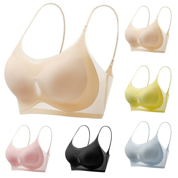 Darzheoy Bras for Women No Underwire Women Fashion Ventilate Underwear No Underwire Plus Size Together Traceless Everyday Bras 38/85BC